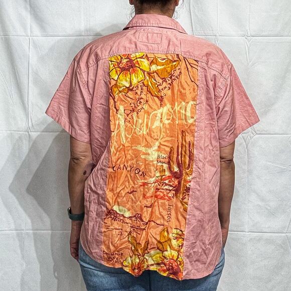 Free People Pink Endless Vacation Short Sleeve Relaxed Fit Shirt Sz M NWOT - Picture 12 of 14